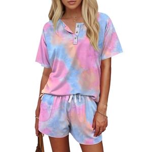 Pastel Tie-Dye Women's Pajama Set